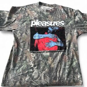 Pleasures Camouflage Graphic Tee - Red and Green